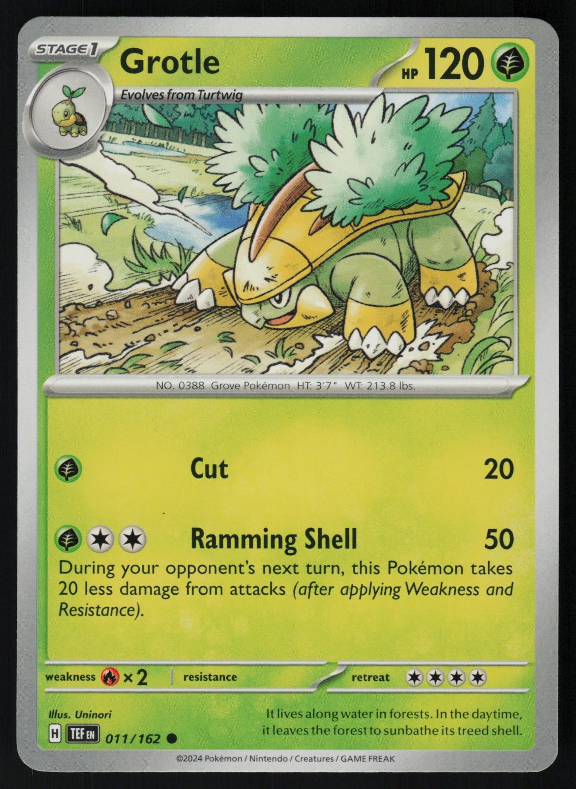 Grotle 011/162 Common - Pokemon Temporal Forces