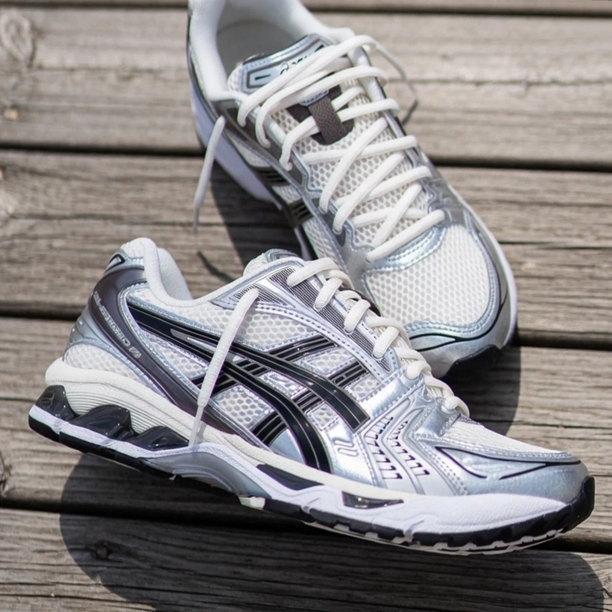 Preços baixos em ASICS Gel Kayano 14 Silver Cream | eBay