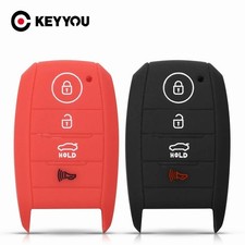 KEYYOU Silicone Key Case Cover for Kia Sorento 2013-2018, Optima 2014-2018, Fort