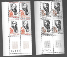 1972 personnages célèbres bloc de 4 série N°1727 et 1728   NEUF**