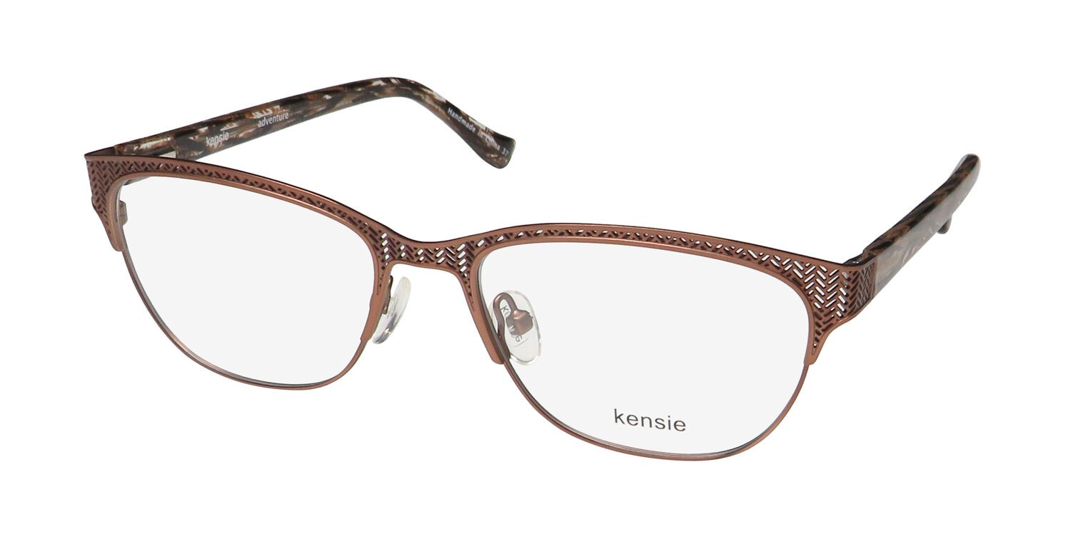 NEW KENSIE ADVENTURE GLASSES FULL-RIM CAT EYE WOMENS METAL &