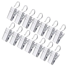 JANYUN 120 Pack Heavy-Duty Hook Clip Set Metal Curtain Clips for Curtain Phot...