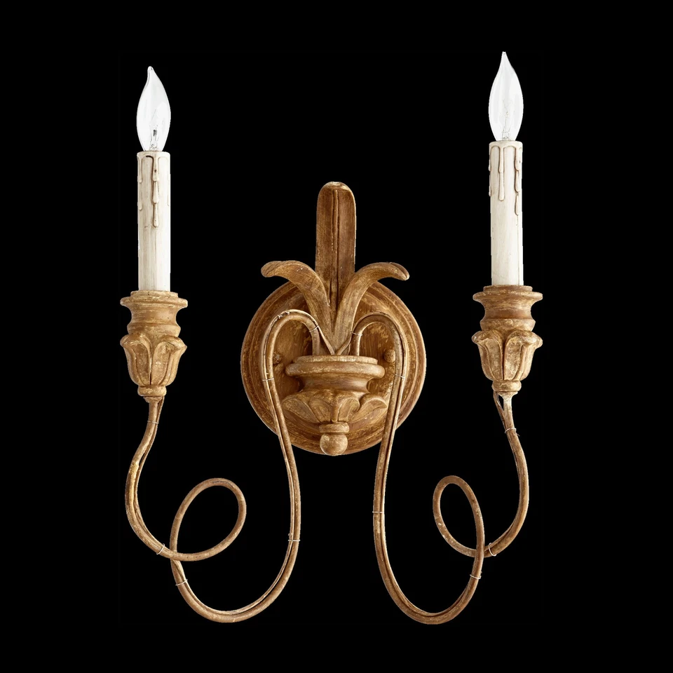 Aplique de pared Quorum International 5306-2 francés Umber Salento 2 luces 14" H Foto 3 de 4