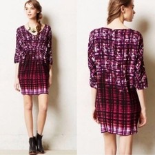 Anthropologie Maeve Petal Palette dress purple pink dolman sleeves, small