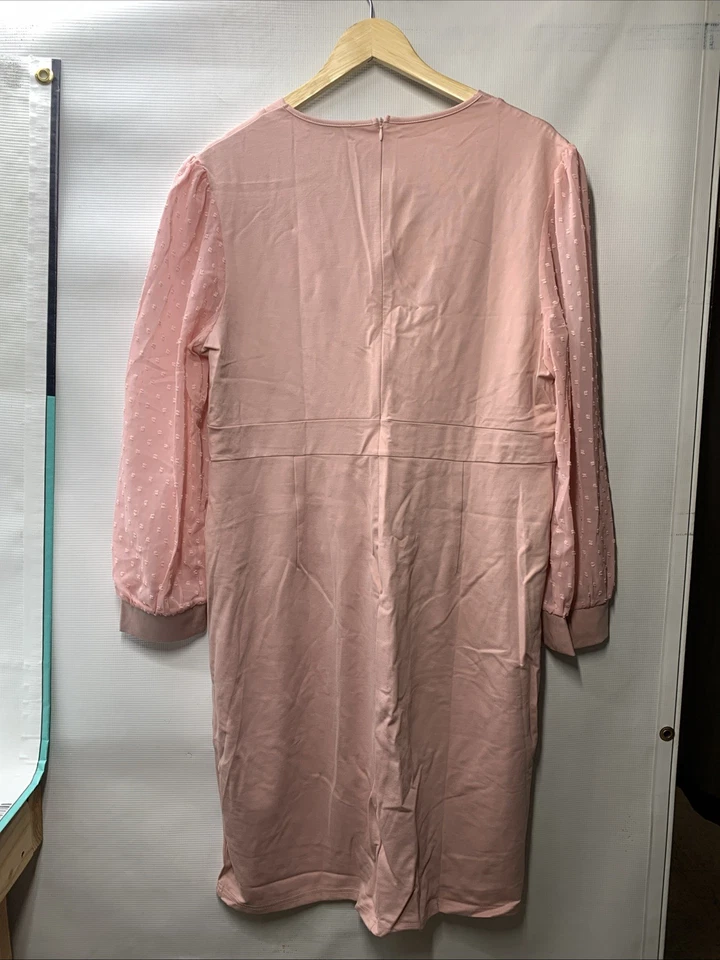 Vestido GRACE KARIN Fluido Envolvente Cuello en V Manga Larga Brillo Gasa con Cinturón - Talla 2XL Foto 2 de 4