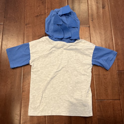 Sonic Kids Boys T Shirt Size 4 Gray Graphic Hooded Short Sleeve Pullover - Picture 5 of 6