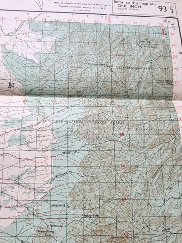 Original WW2 1944 British Army Restricted Map KYAUKSE & MEIKTILA Distrcts Burma - Picture 11 of 12