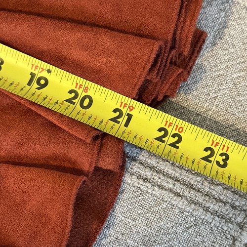 Grace & Emma Skirt Women's 2XL Suede Look Ruffle Hem Elastic Waist Soft Rust - Picture 9 of 9