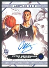 2023-24 Topps Motif Acrylic Drip Blue Victor Wembanyama RC Rookie AUTO 15/49