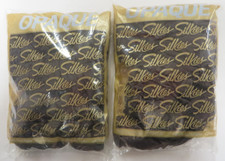 Vintage Lot 2 Pairs SILKIES OPAQUE Pantyhose Size LARGE Dark Brown Hose Hosiery