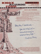 CARL SANDBURG - AUTOGRAPH NOTE SIGNED