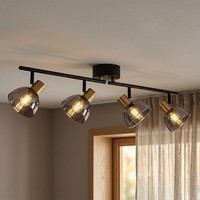 Deckenstrahler Leuchte Spotleiste Verstellbar Retro Wohnzimmerlampe 4 Flammig
