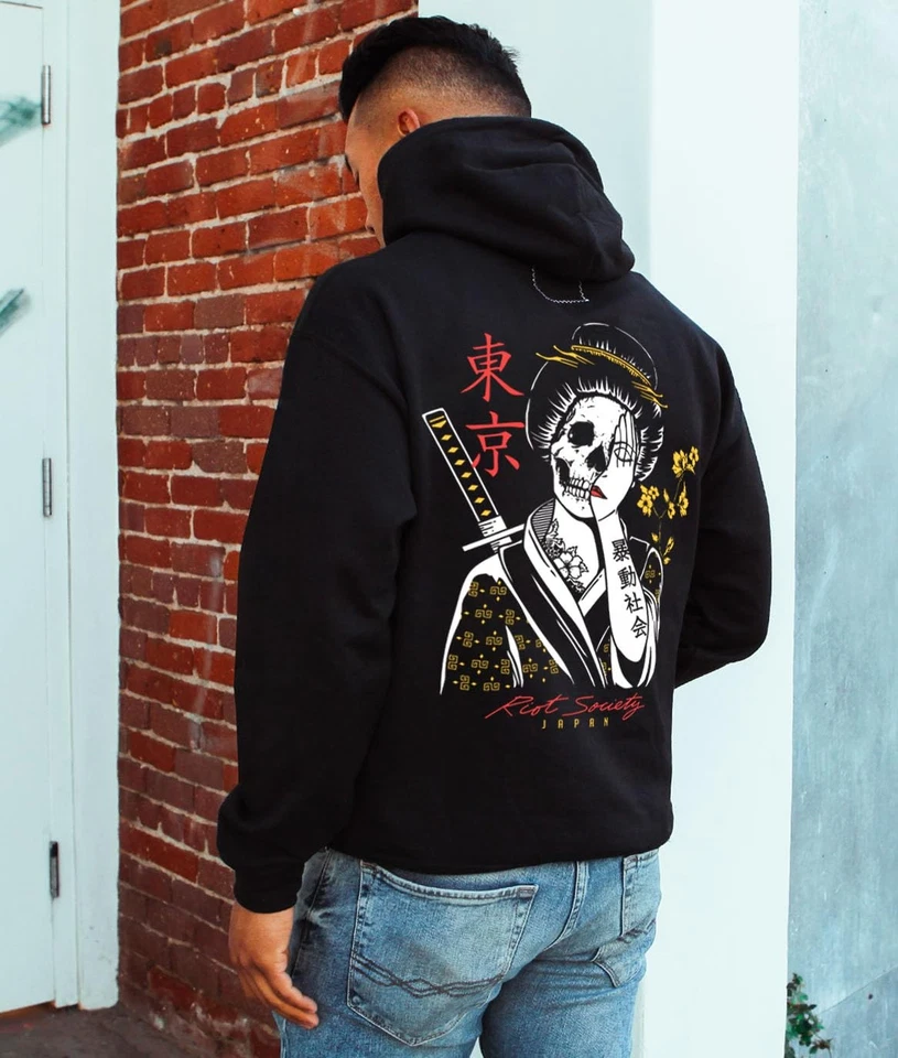 Geisha Shame 2.0 Men's Hoodie, Champion Sweater, Black Mediumt - Image 2 of 4