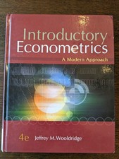 Introductory Econometrics 4th Edition by Jeffrey M. Wooldridge Hardcover 2008