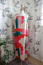 TOAST Multicoloured pure Linen A-line dress size 12