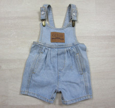 Vintage 90s Guess Baby Denim Romper Overalls (12 MOS) Jeans Made in USA NWT