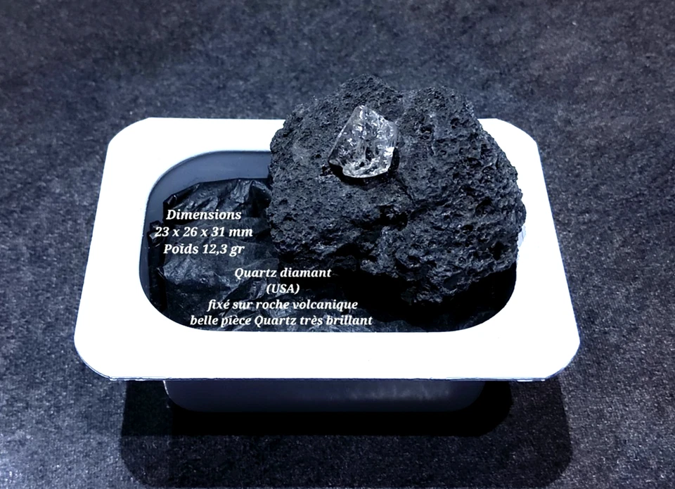 Superbe lot 6 pièces Quartz diamant Roche Tourmaline rose Sélénite Fluorine - Photo 4/4