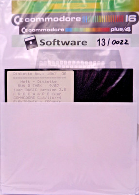 COMMODORE 16/+4 -- RUN-O-THEK 9/87 (E.T.P./CW - DISK)