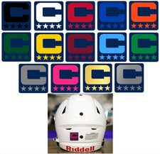 NAVY BLUE Dual Color Captain C Vinyl Football Helmet Decal Jersey Patch Style