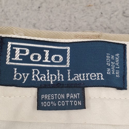 Polo Ralph Lauren Preston Pant Mens 34x32 Khaki Classic Fit Chino Pants Cotton - Picture 2 of 16