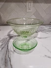 1920s Hazel Atlas Uranium Depression Glass Nesting Mixing Bowl PLUS BONUS