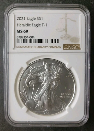 2021 $1 American Silver Eagle Dollar Type 1 NGC MS69