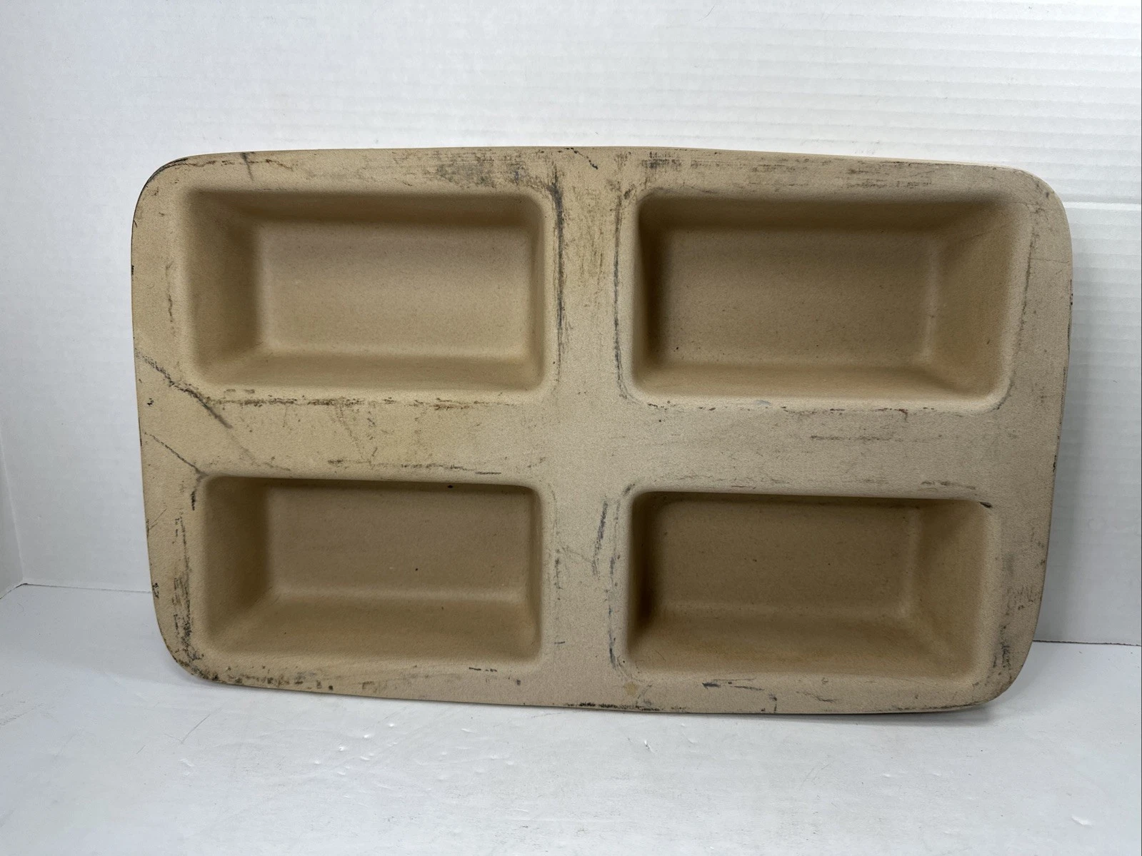 Pampered Chef Stone 4 Mini Loaf Pan 1418 Bread