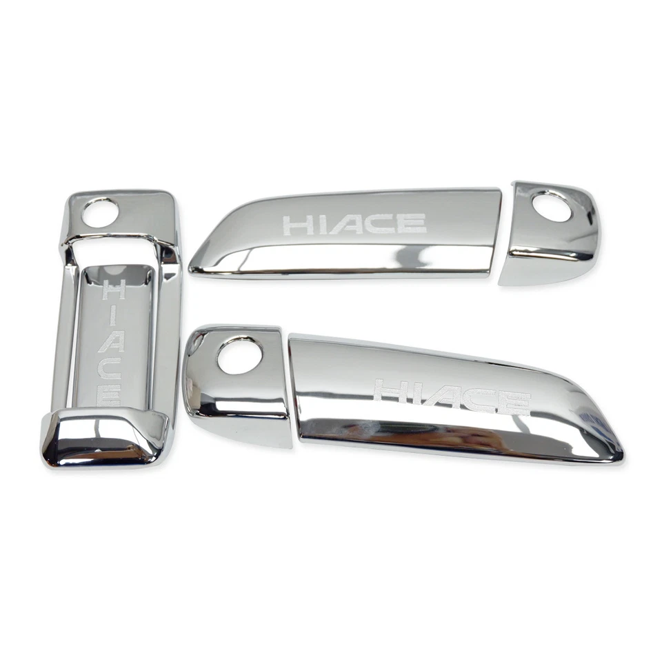 Set 3Dr Chrome Door Handle Cover Chrome For Toyota Hiace Commuter VAN 2005 2018 Foto 2 de 4