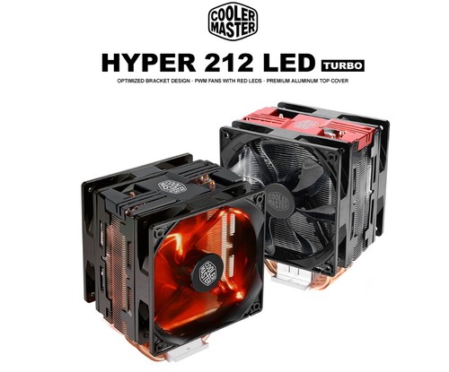 RED CPU Air Cooler 120mm PWM Fan 