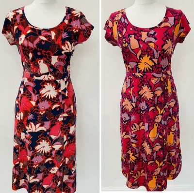 Ladies Red Summer Dress Short Sleeve Ex Mistral Cotton rrp £59.99 Floral Print  