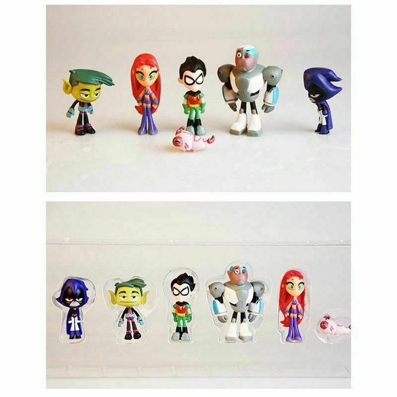 Teen Titans Go Deluxe Six Pack 6 Mini Figure set. New. Free Ship Mint In Box - Image 3 of 4