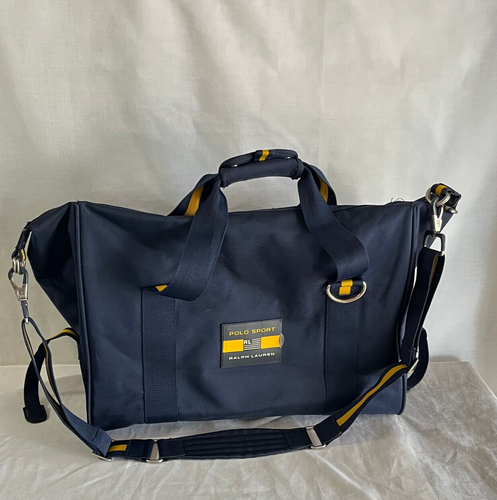 RALPH LAUREN POLO SPORT heavy nylon shoulder duffel TRAVEL bag - Picture 2 of 7