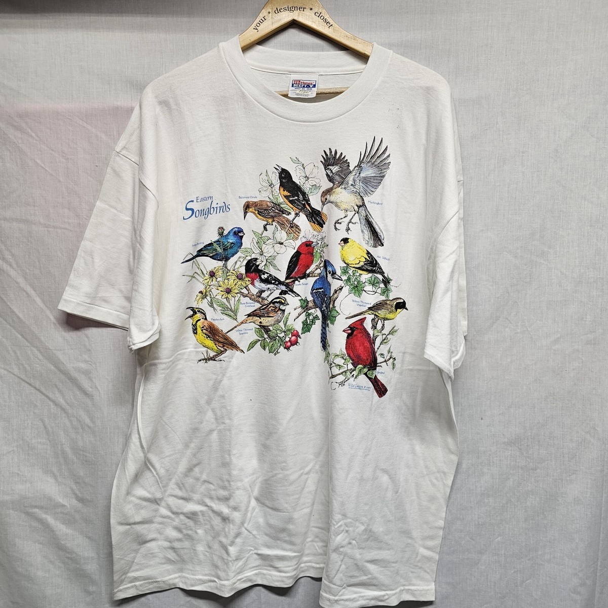 Vtg Hanes Beefy Bird Tee Shirt sz XXL White Eastern Vtg Hanes Beefy Bird Tee Shirt sz XXL White Eastern