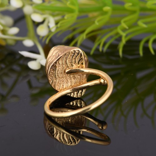 Shiny Labradorite Gold Plated Electroform Ring Sterling Silver Adjustable Ring - Picture 5 of 5