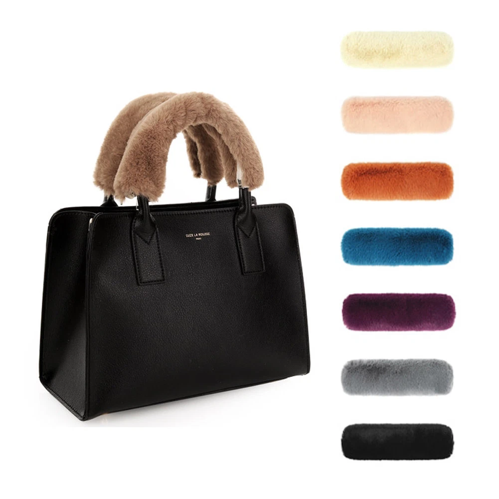 Faux Fur Bag Handle Cover, Fur Bag Charm, Tote Bag, Shoulder Bag, Handbag