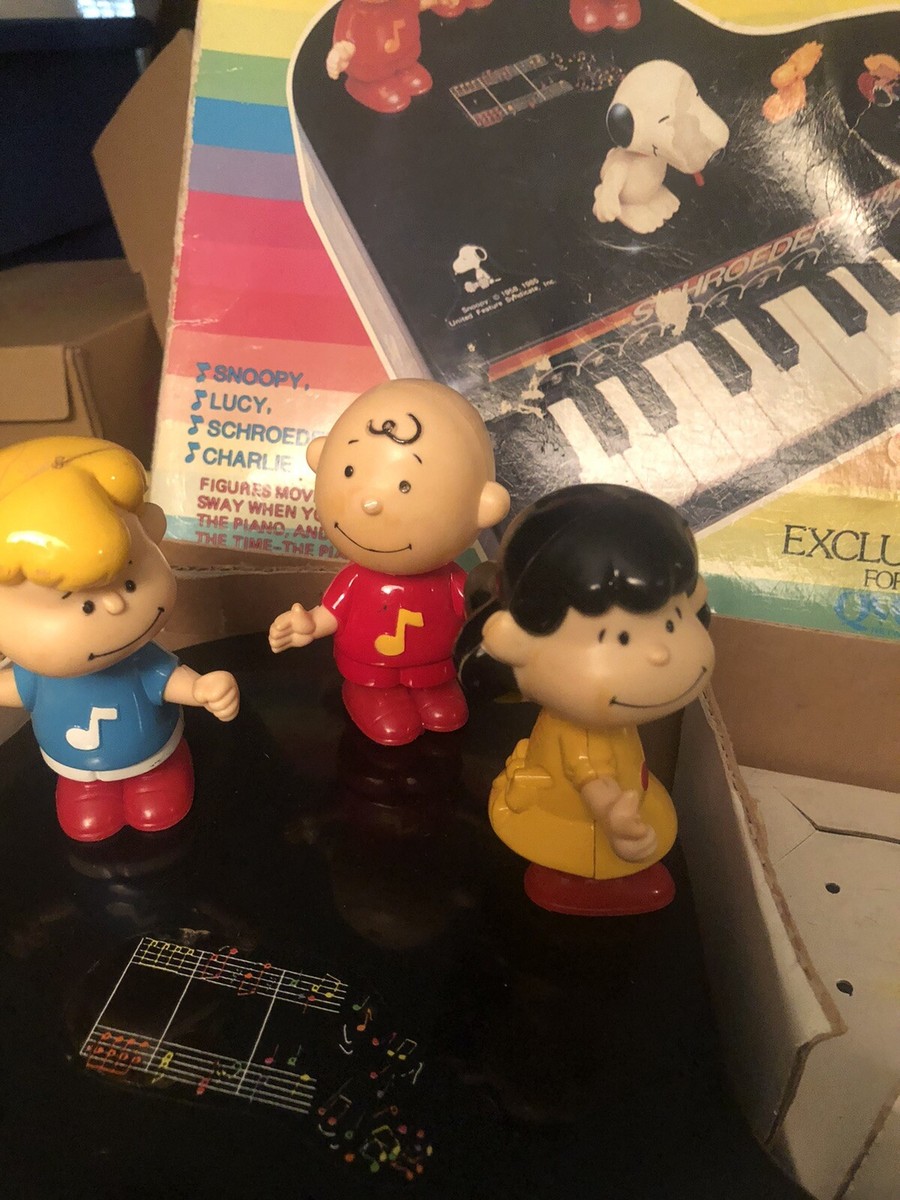 Snoopy Peanuts SCHROEDER PIANO Battery Op. 1985 Vtg Toy Lucy