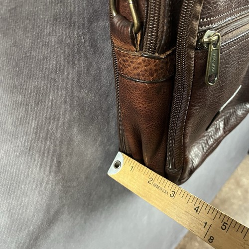 Duluth Trading Company Lifetime Brown Patina Leather Vintage Crossbody Bag - Picture 13 of 14