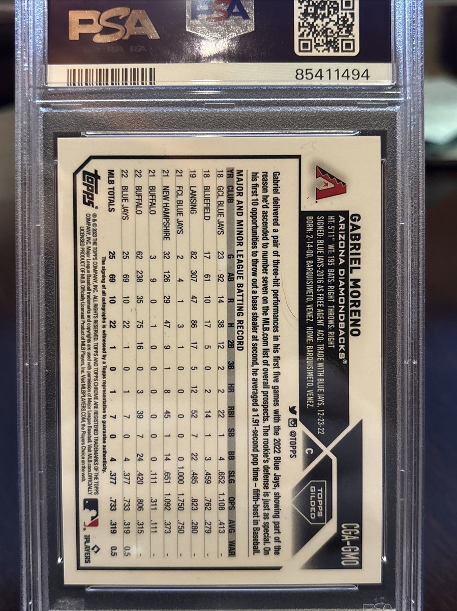 2023 Topps Gilded Gold Etch Blue Auto /50 PSA 10 RC Rookie GEM