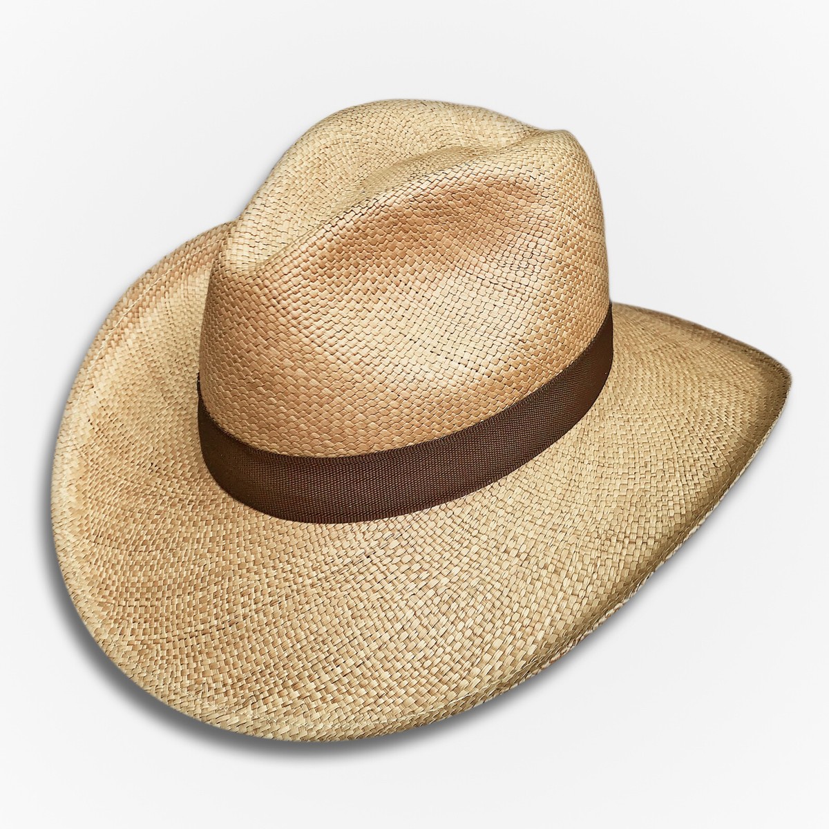 GENUINE PANAMA HAT COWBOY VAQUERO STYLE ECUADOR TOQUILLA STRAW
