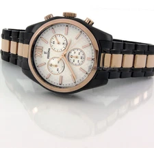 FESTINA F16856/1 CHRONOGRAPH ROSE GOLD LAYERED BLACK PVD *SUPER CLEARANCE SALE*