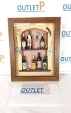 Vintage 3D Shadow Box Miniature Art Wine Bottles Hand Made