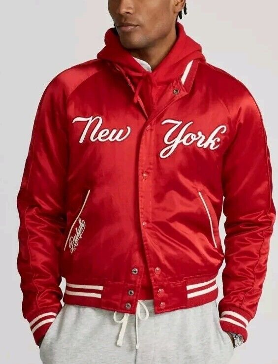 Polo Ralph Lauren New York Yankees MLB Satin Baseball Jacket Polo Ralph Lauren New York Yankees MLB Satin Baseball Jacket