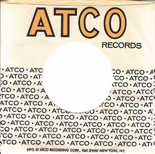 Company Sleeve 45 ATCO - White w/ Black  Yellow Text 1967-1971 ATCO Address