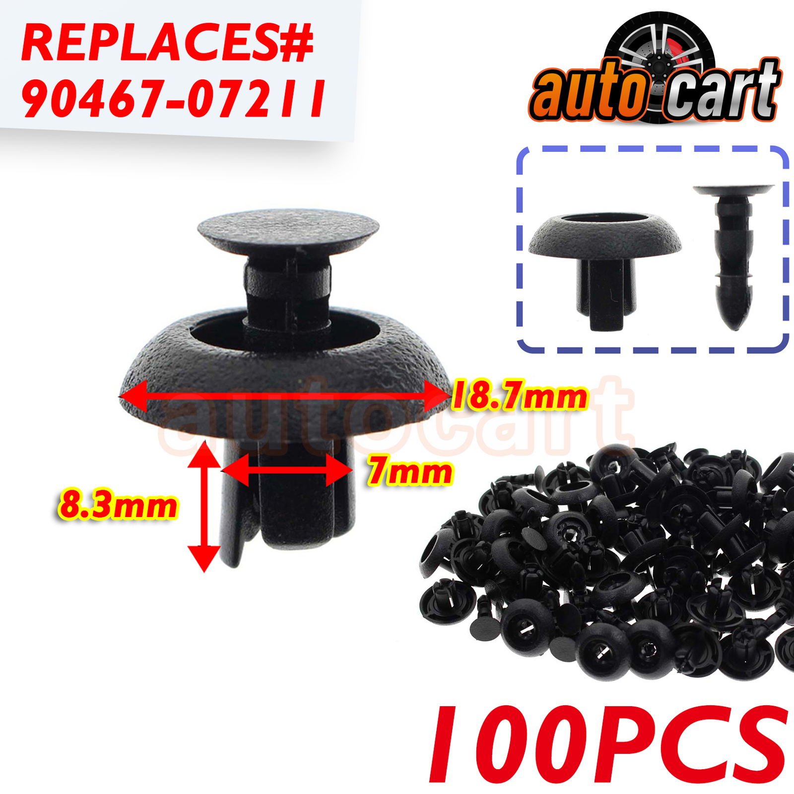 Plastic Engine Cover Clips 100pcs For 20102018 Lexus RX350 RX450H 3.5L