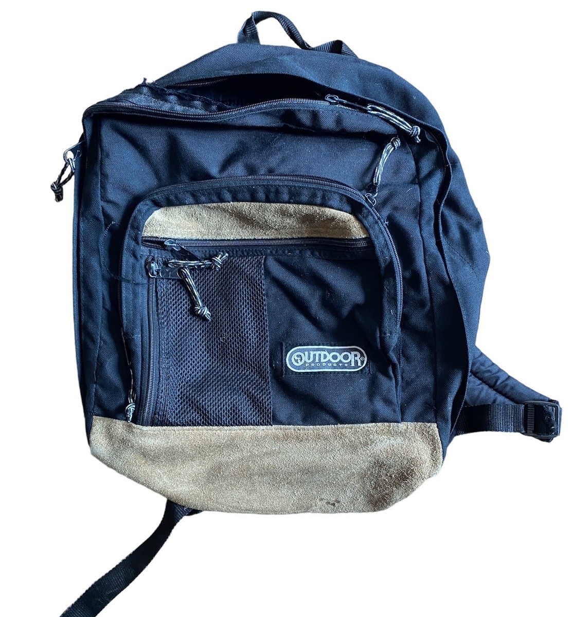 Vintage outdoor products backpack Black/ Leather USA Components | eBay