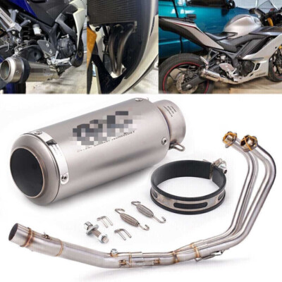 Exhaust System Muffler Header Tips Pipe Set Fits Yamaha YZF R3 MT-03 2015-2023