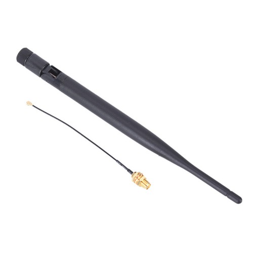 6dBi 2.4GHz 5GHz Dual Band WiFi RP-SMA Antenna + 1x 12cm U.fl IPEX Cable N;m' - Afbeelding 2 van 12