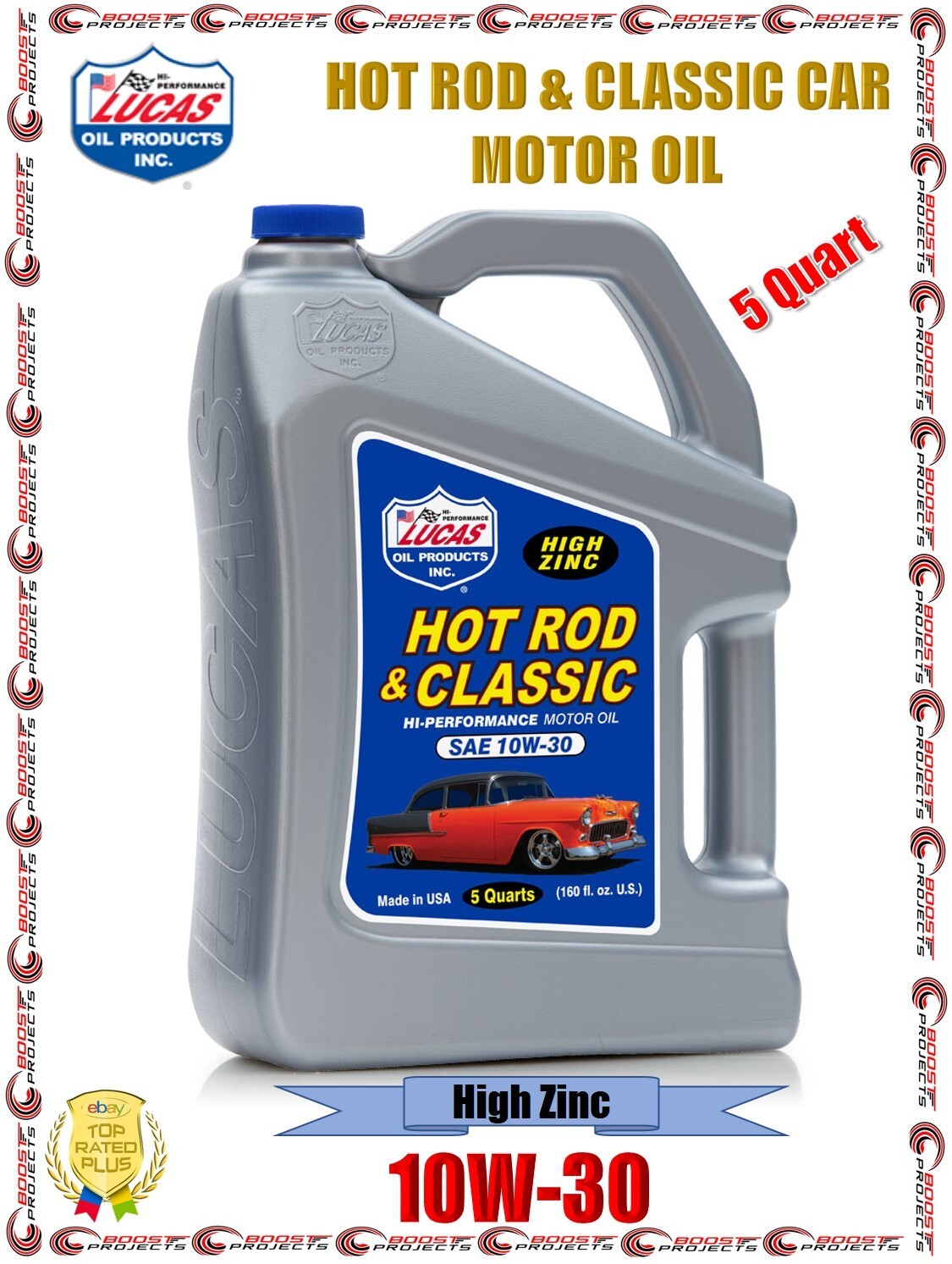 Sae 10w-30 Hot Rod & Classic Car Motor Oil High Zinc 5 Quarts 10679