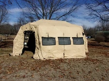 MILITARY SURPLUS DRASH TENT 3XB SERIES 22 x 15 ft CAMPING HUNTING GOOD CONDITION