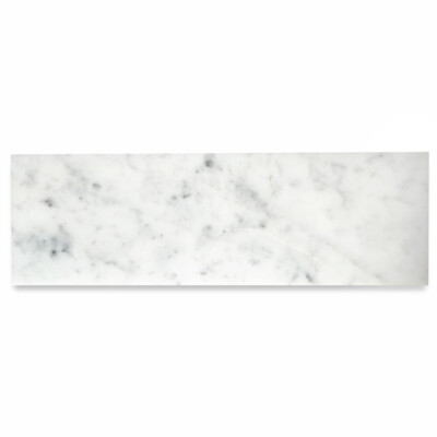C43AP 6x18 Carrara White Marble Wall and Floor Tile Polished Venato Bianco
